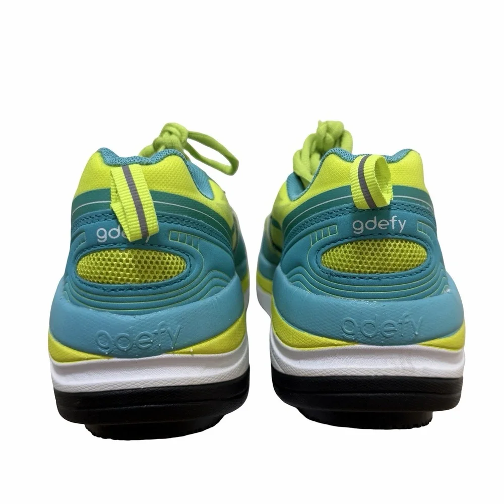 Gdefy Gravity Defyer Stabilization Running Lace Up‎ Shoes Women US 8 Blue Yellow